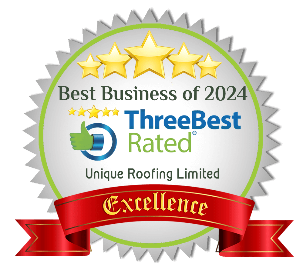 Unique Roofing Limited award for best business 2024!